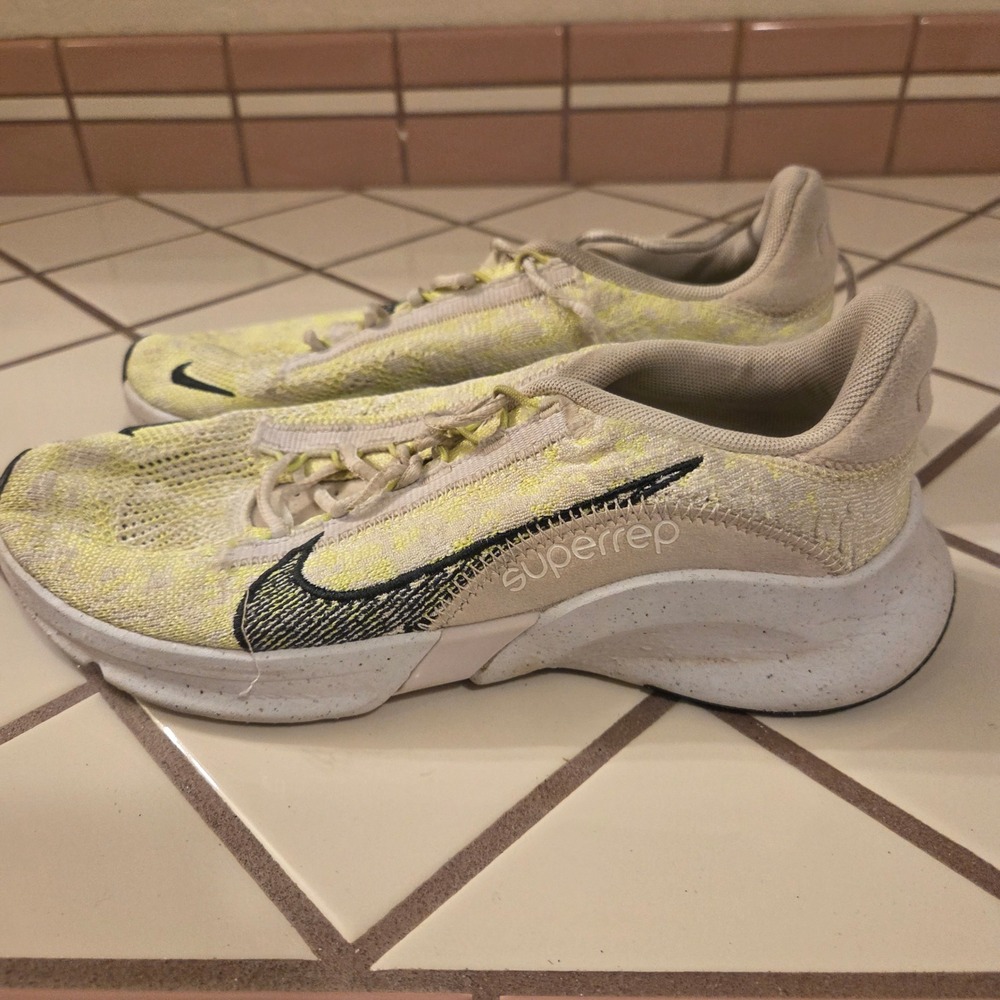 Nike SuperRep Go 2 Womens Training Shoes Light Bone Citron Tint DH3393-175 Sz 8